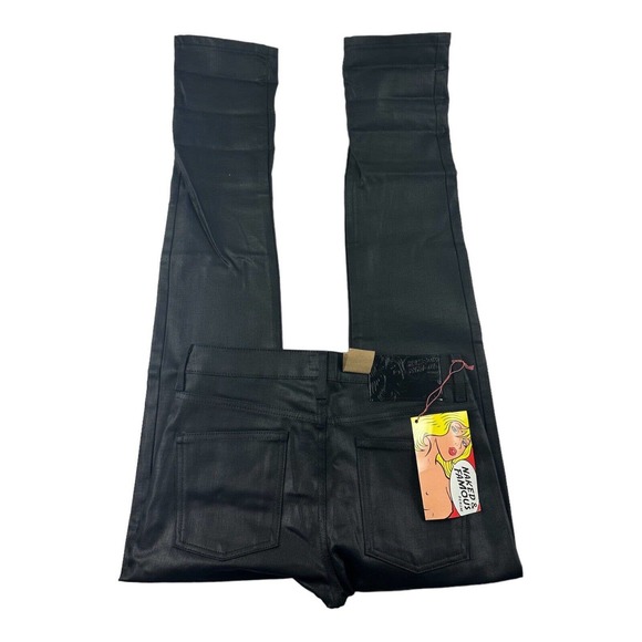 Naked & Famous Denim Black Coated Skinny Jeans - Picture 9 of 15